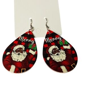 Merry Santa Teardrop Earrings
